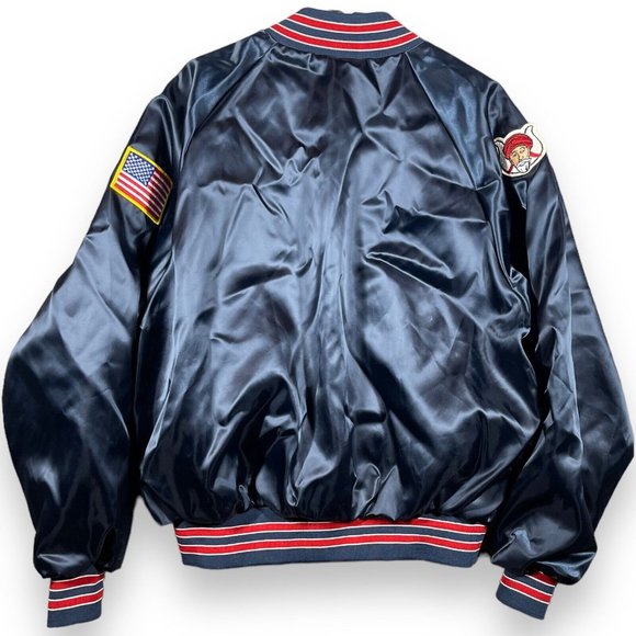 Vintage American Legion Jacket Mens Size Xl Navy Blue Satin Post 264 Color Guard - Picture 7 of 12